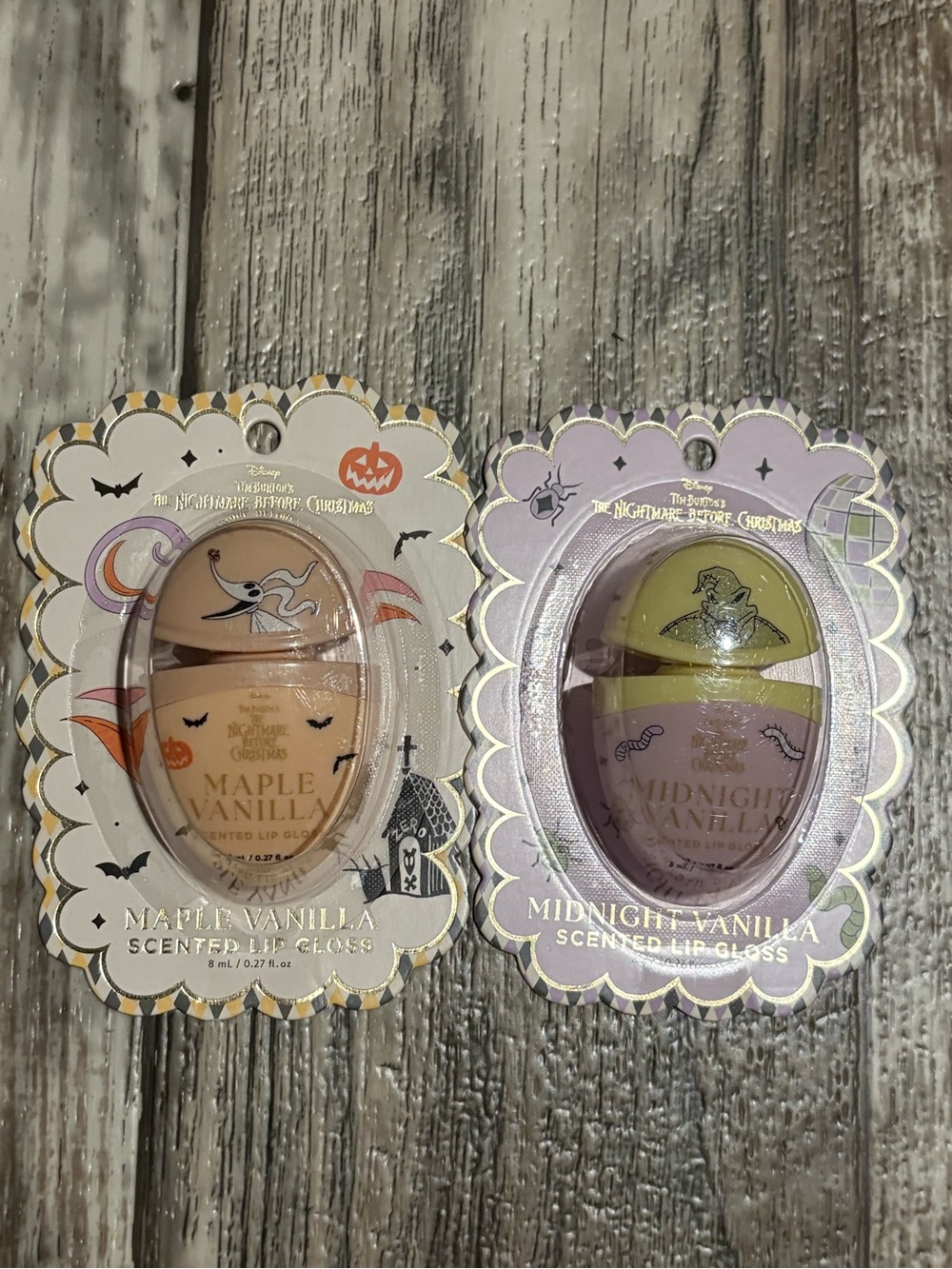 Disney The Nightmare Before Halloween Zero and Oogie Boogie Lip Gloss Due
